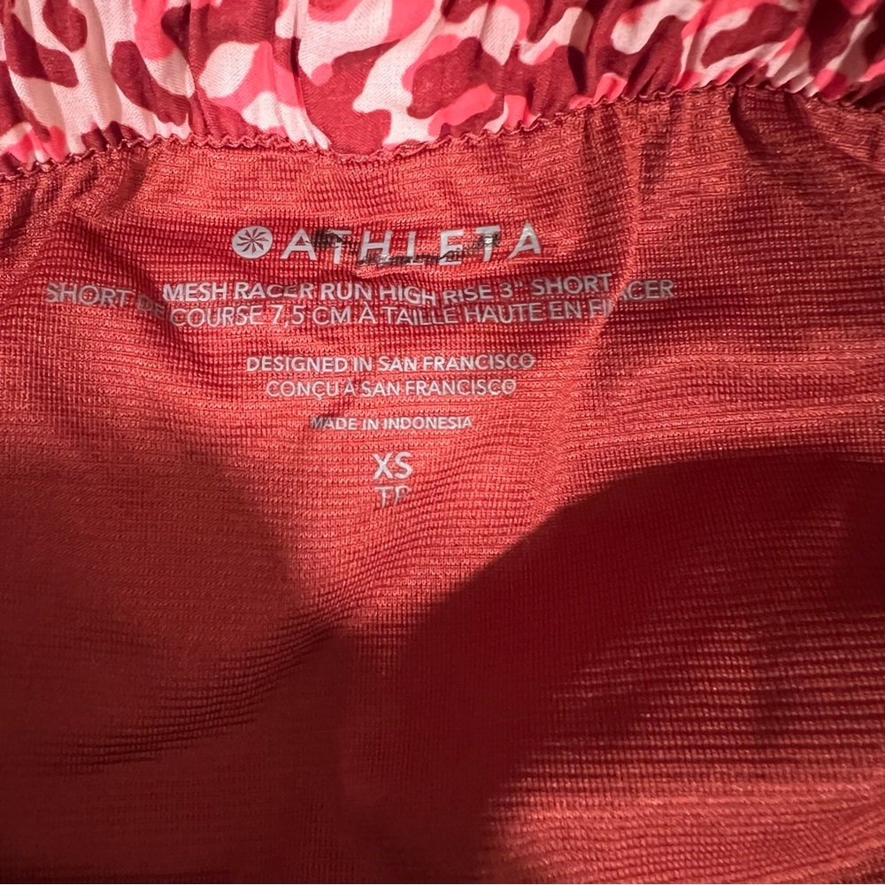 Athleta women's NWOT size XS mesh racer run high rise 3" shorts athletic - Picture 7 of 15